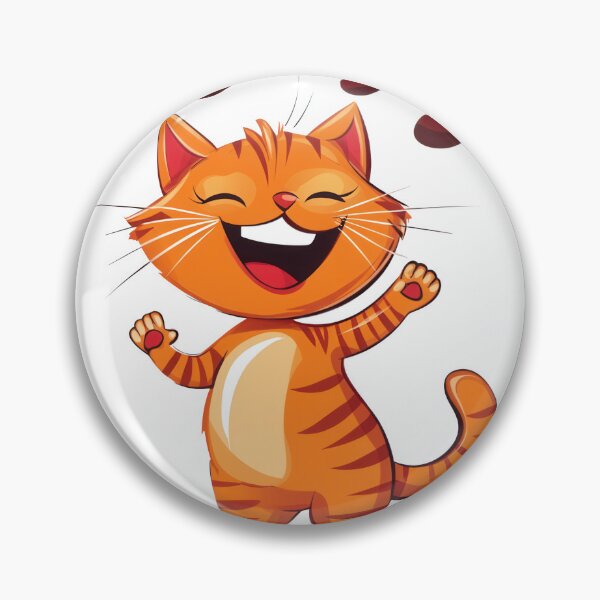 Item preview, A cheerful orange cat sings joyfully with notes floating above. designed and sold by DedeeArtthai.