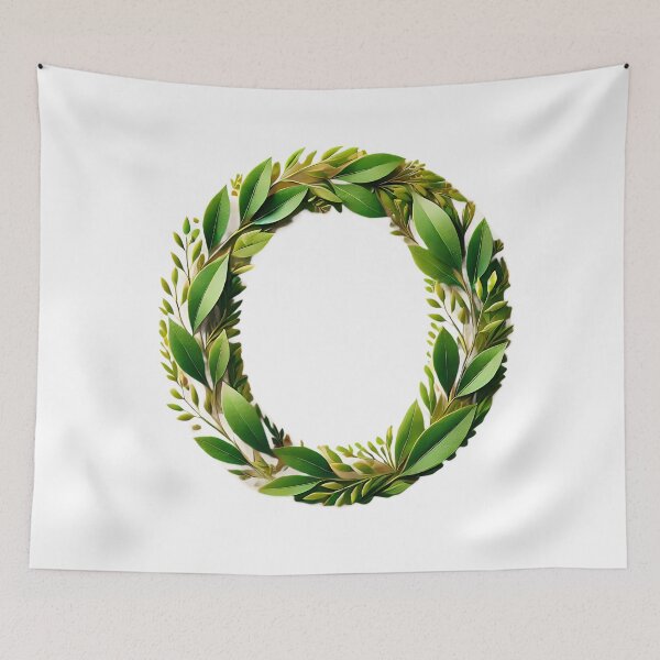 Item preview, Nature's Embrace: Leafy Letter 'O' designed and sold by ManekanttaArts.
