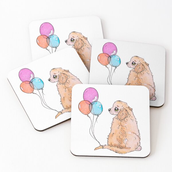 Item preview, Puppy Dog with Balloons designed and sold by inKseparable.