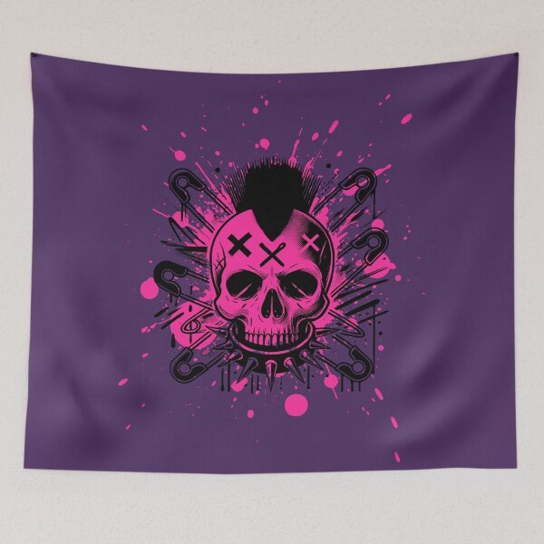 Item preview, Punk Skull With Splatter designed and sold by UNK-Fatigues.