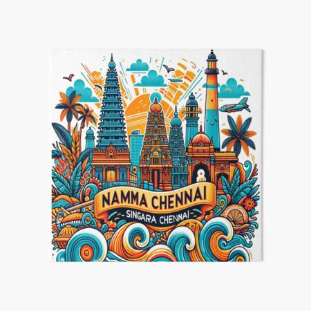 Aperçu de l'œuvre Namma Chennai, Singara Chennai créée et vendue par Globalcitytees.