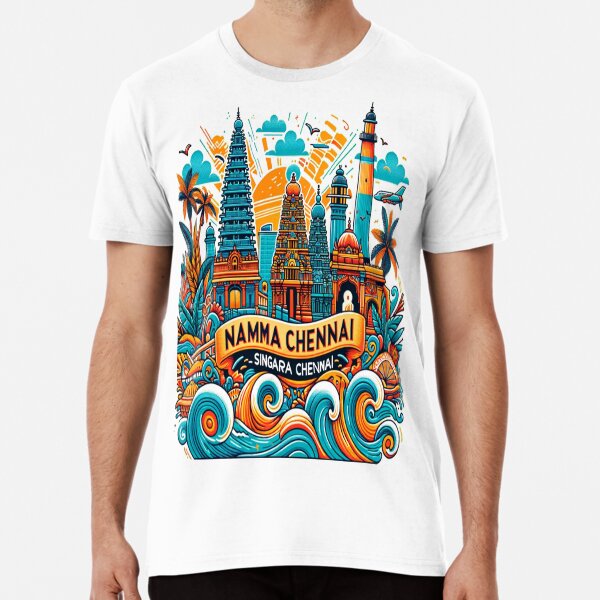 Aperçu de l'œuvre Namma Chennai, Singara Chennai créée et vendue par Globalcitytees.