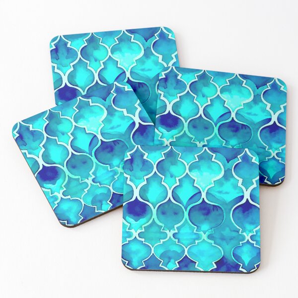 Item preview, Blue& Teal Tile designed and sold by ViaARTfactory.