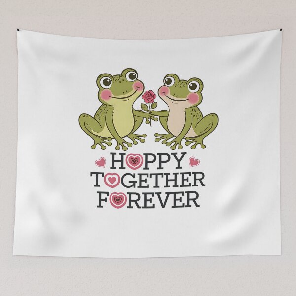 Item preview, Hoppy Together Forever Frogs designed and sold by JintyArt.