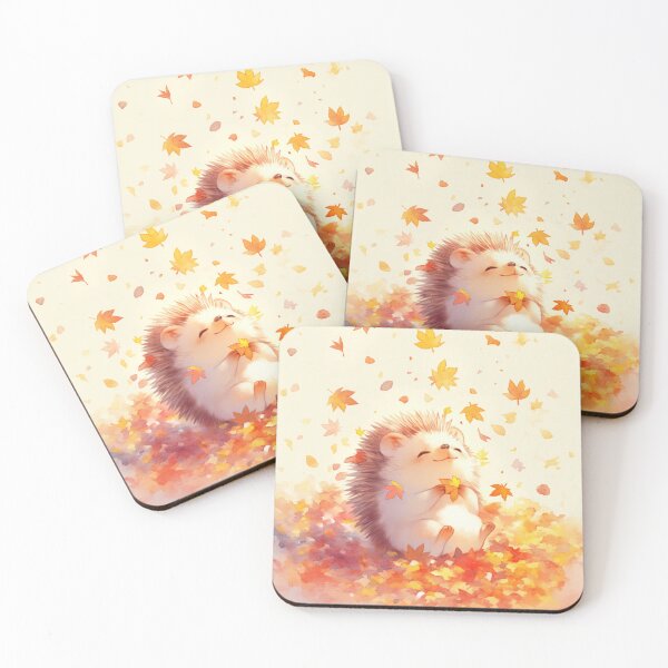 Item preview, Hedgehog The Joy of Falling Leaves designed and sold by AshiraCreations.