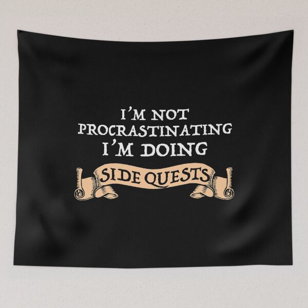 Item preview, I'm Not Procrastinating - I'm Doing Side Quests designed and sold by Cat Lady Designs.