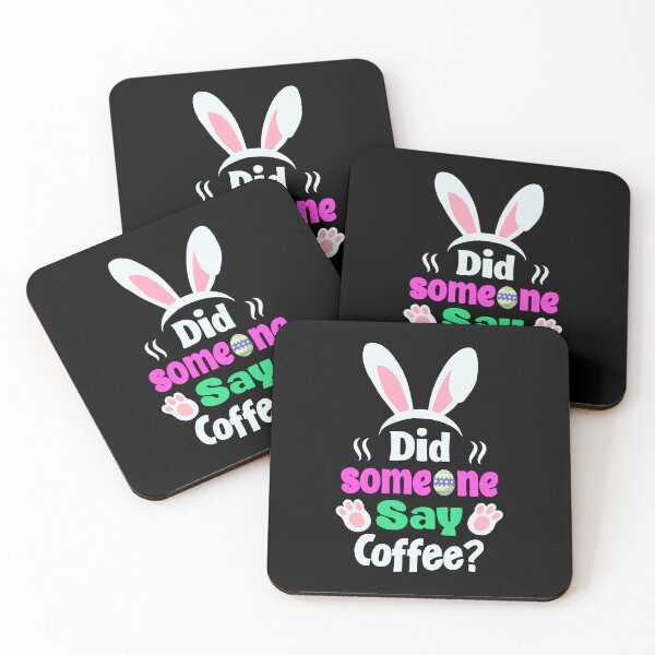 Item preview, Did Someone Say Coffee? Bunny Easter Humor designed and sold by HandicraftArt.