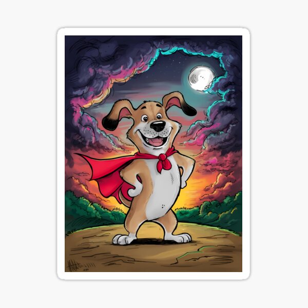 Item preview, A Superhero Dog | Heroic Pet Design | Funny Dog Lover Art | Canine Hero Adventures | Bold and Playful Typography designed and sold by PaintedPixels01.