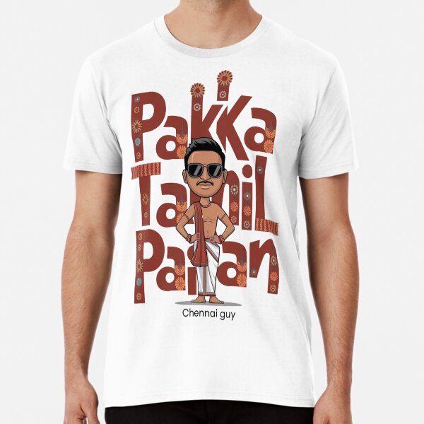 Aperçu de l'œuvre Pakka Tamil Paiyan - CHENNAI GUY  créée et vendue par Globalcitytees.
