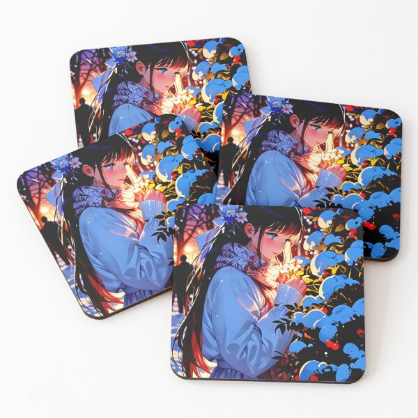 Item preview, Aesthetic Anime Girl in Winter | 4K Anime Wallpaper designed and sold by typoinspired.