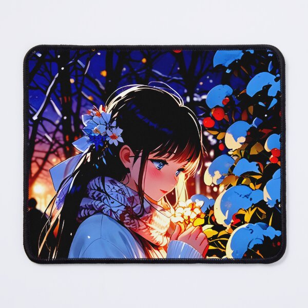 Item preview, Aesthetic Anime Girl in Winter | 4K Anime Wallpaper designed and sold by typoinspired.
