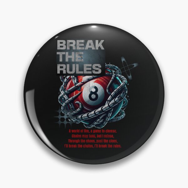 Artikelvorschau, Brich die Regeln – Auffälliges 8-Ball-Design mit Ketten entworfen und verkauft von Belarte.shop.