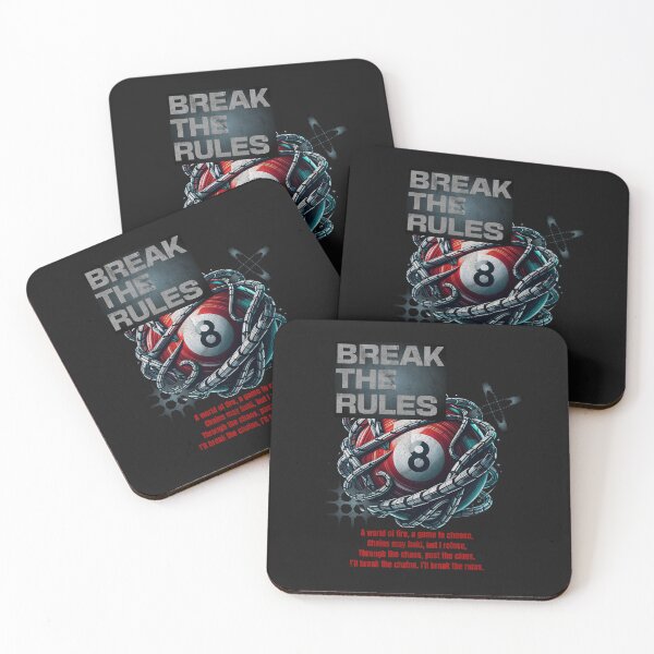 Item preview, Break the Rules – Bold 8-Ball with Chains Design designed and sold by Belarte.shop.