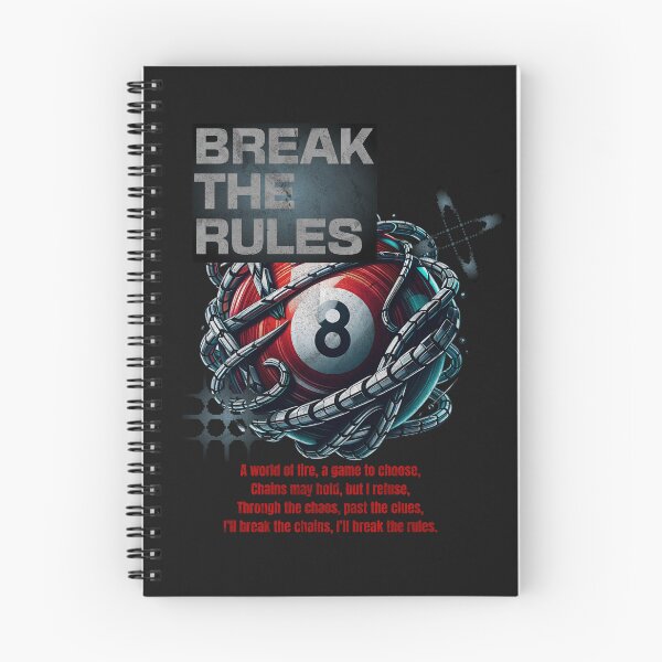 Item preview, Break the Rules – Bold 8-Ball with Chains Design designed and sold by Belarte.shop.