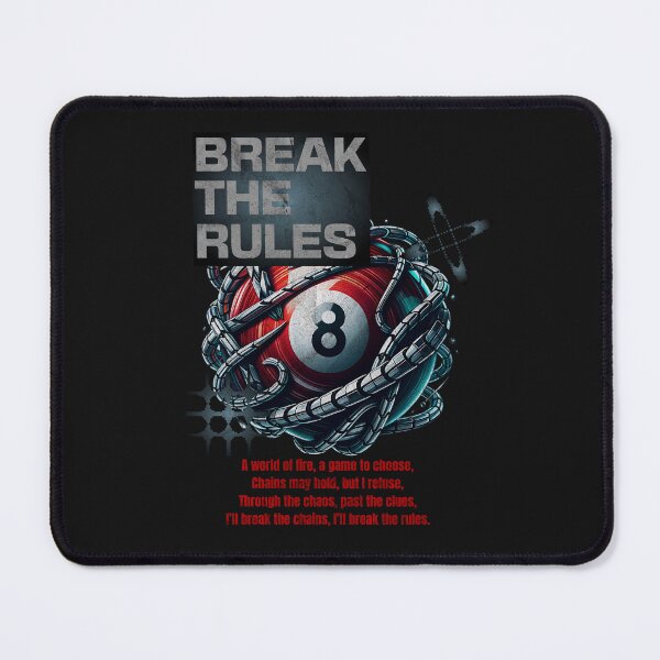 Item preview, Break the Rules – Bold 8-Ball with Chains Design designed and sold by Belarte.shop.
