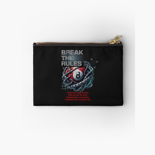 Item preview, Break the Rules – Bold 8-Ball with Chains Design designed and sold by Belarte.shop.
