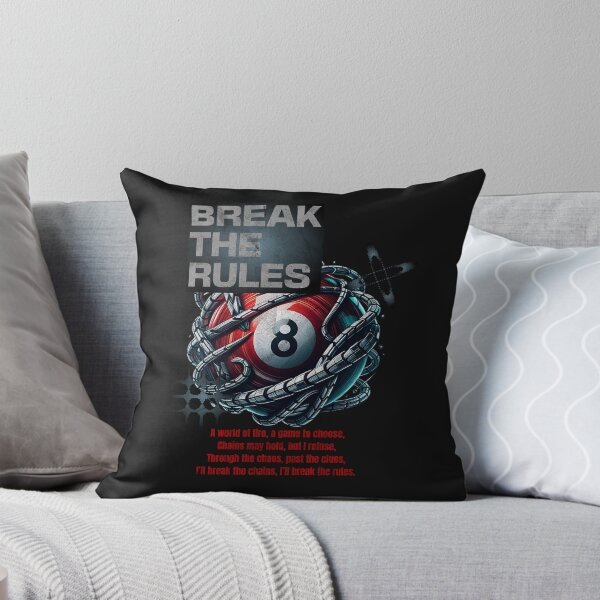 Item preview, Break the Rules – Bold 8-Ball with Chains Design designed and sold by Belarte.shop.