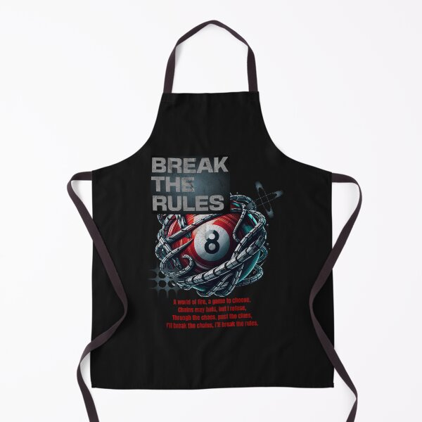 Aperçu de l'œuvre Brisez les règles – Design audacieux de 8-Ball avec chaînes créée et vendue par Belarte.shop.