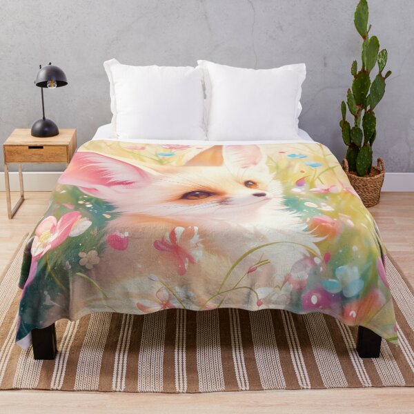 Item preview, Fennec Fox Resting in a Blooming Meadow designed and sold by AshiraCreations.