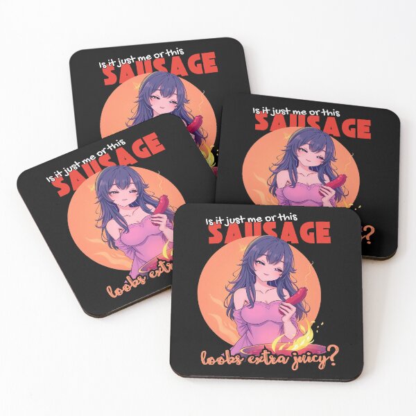 Item preview, Cheeky Anime Girl BBQ Art - Is it just me or this sausage looks extra juicy? designed and sold by Designs-Labs.