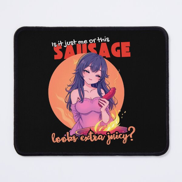 Item preview, Cheeky Anime Girl BBQ Art - Is it just me or this sausage looks extra juicy? designed and sold by Designs-Labs.