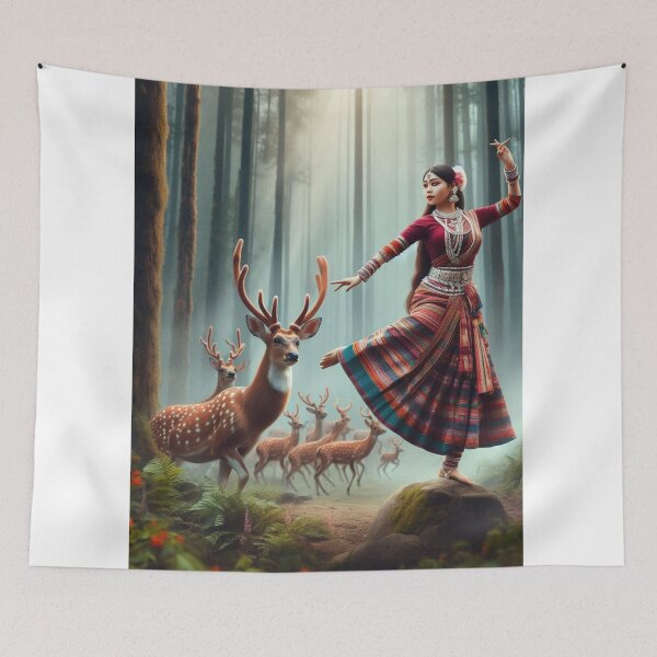 Item preview, Dancing woman in forest designed and sold by kharatsuchita.