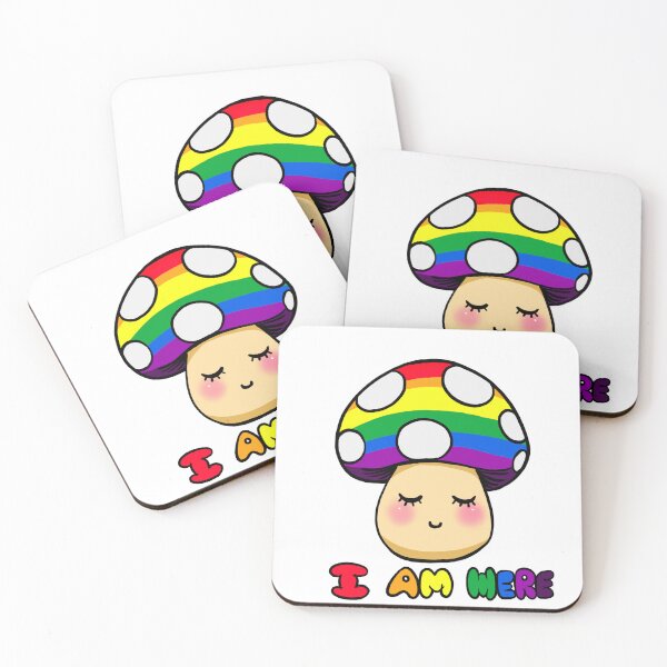 Item preview, ‘ I am here’ bisexual mushroom designed and sold by WrinklyOldApple.