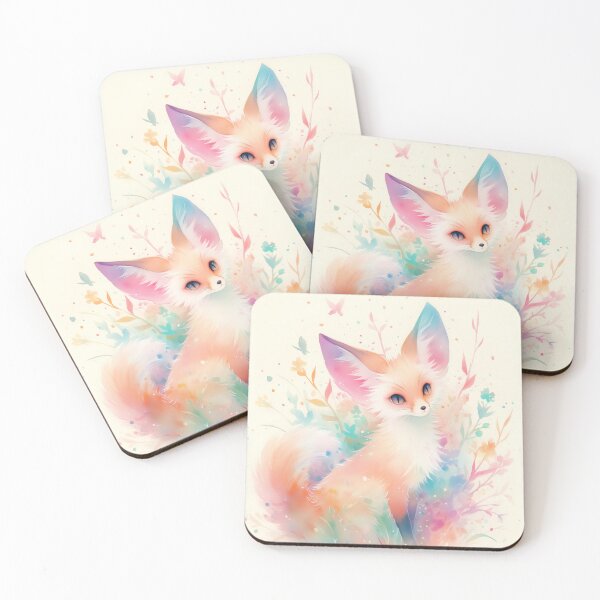Item preview, Fennec Fox Among Pastel Blossoms designed and sold by AshiraCreations.
