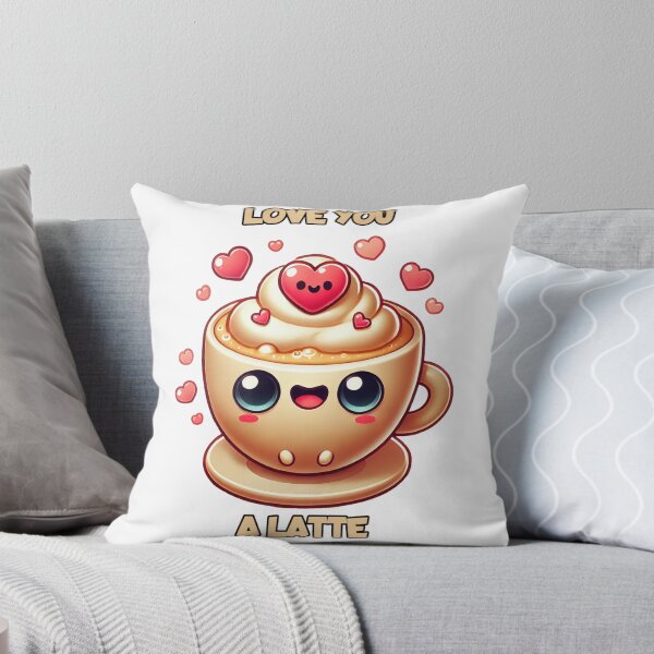 Aperçu de l'œuvre Je t'aime un café au lait - Jeu de mots mignon sur le café, couples amusants et cadeau de barista créée et vendue par LilMessyKitchen.