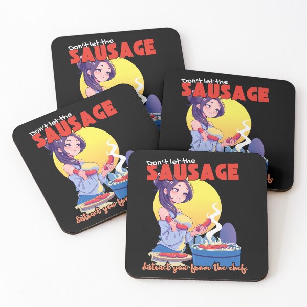 Item preview, Cheeky Anime Girl BBQ Art - Don't let the sausage distract you from the chef! designed and sold by Designs-Labs.