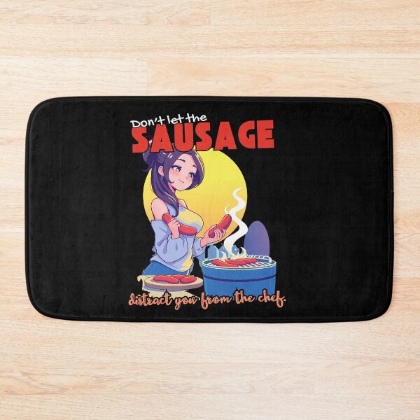 Item preview, Cheeky Anime Girl BBQ Art - Don't let the sausage distract you from the chef! designed and sold by Designs-Labs.