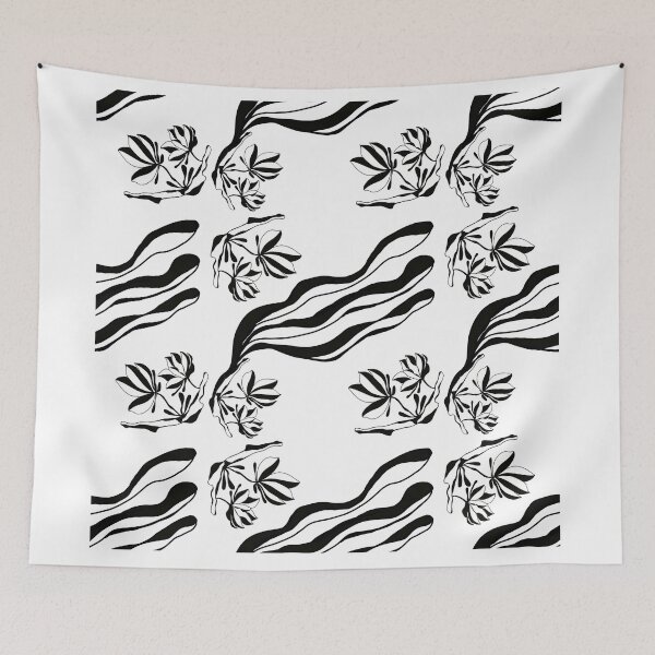 Item preview, Modern exotic magnolia botanical pattern.. Hand drawn unique print.For your home design or textiles. designed and sold by TaniaArtDesign.
