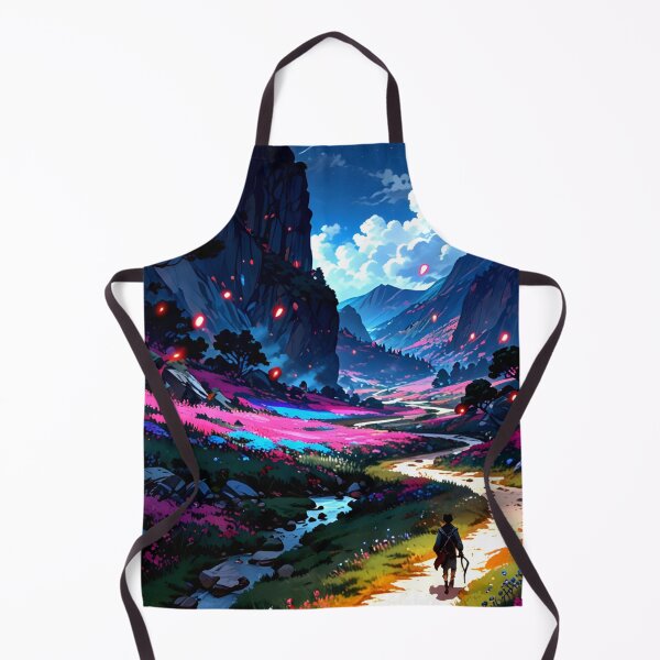 Item preview, Anime Mountain Valley | 4K Anime Wallpaper designed and sold by typoinspired.