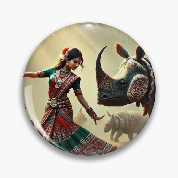 Item preview, Woman dancing with rhino designed and sold by kharatsuchita.