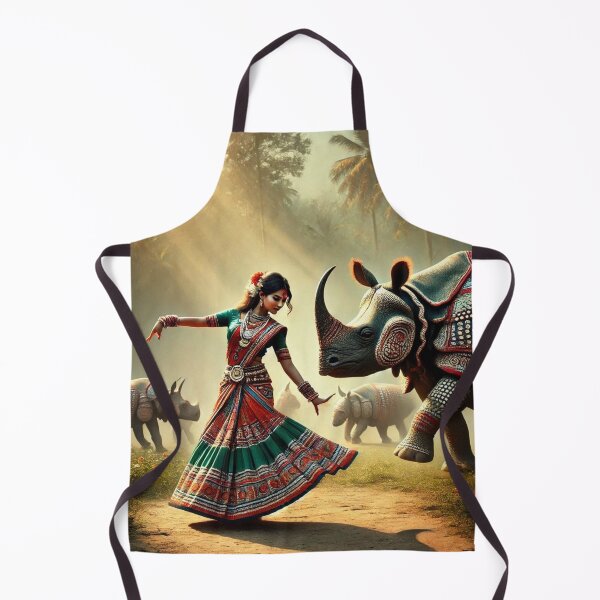 Item preview, Woman dancing with rhino designed and sold by kharatsuchita.