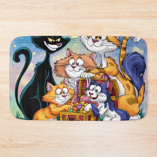 Item preview,  Cats Found a Treasure | Playful Adventure Cat Illustration | Whimsical Feline Treasure Hunt Art | Fun and Adorable Cat Design designed and sold by PaintedPixels01.