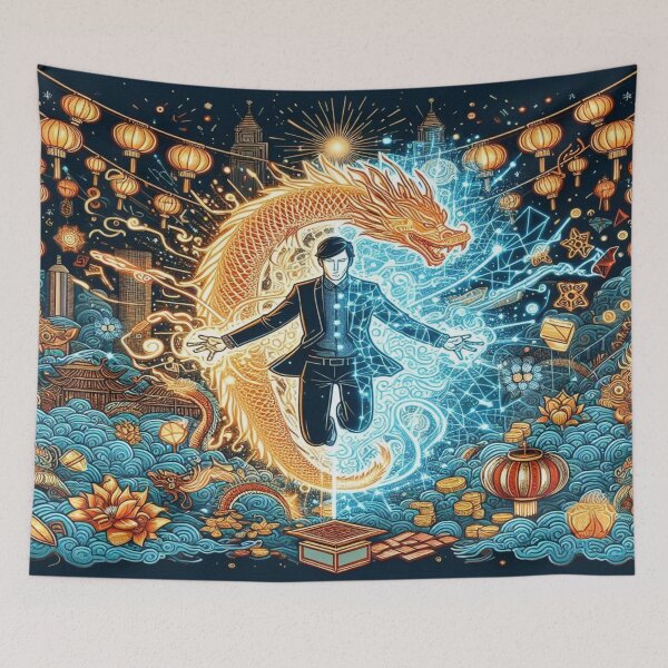 Item preview, Half Man, Half Dragon Hologram (Lunar New Year) Falcon-Frequency Drop-Amalgamation Reloaded designed and sold by Imaginarium of Chaos falcon88 .