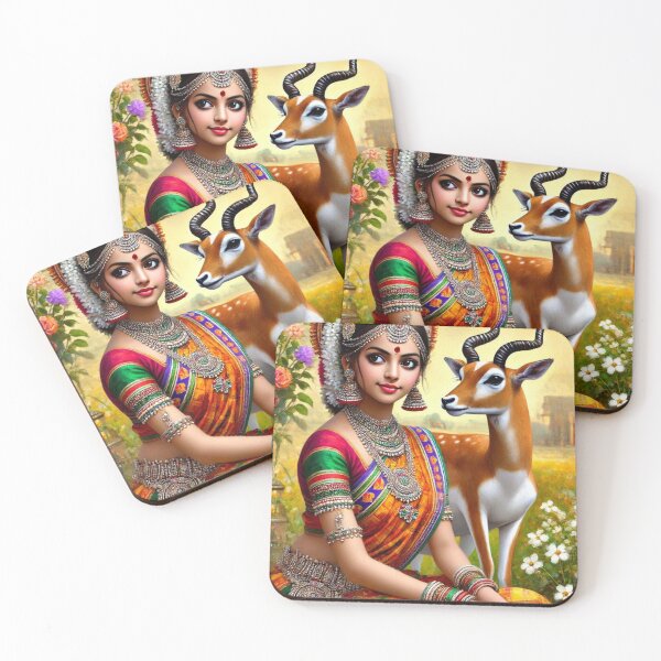 Item preview, Dancing Girl With deer designed and sold by kharatsuchita.