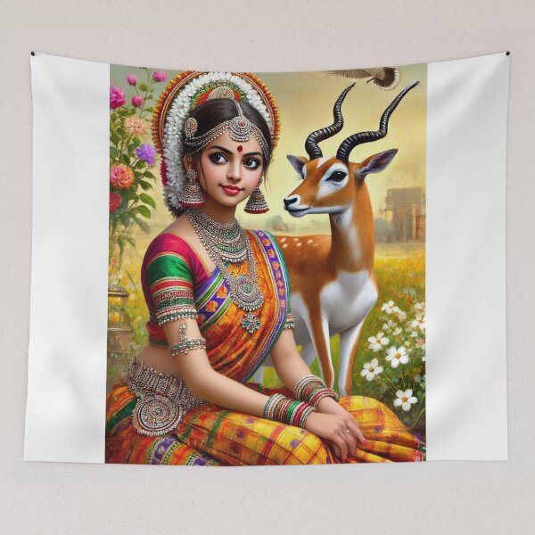 Item preview, Dancing Girl With deer designed and sold by kharatsuchita.