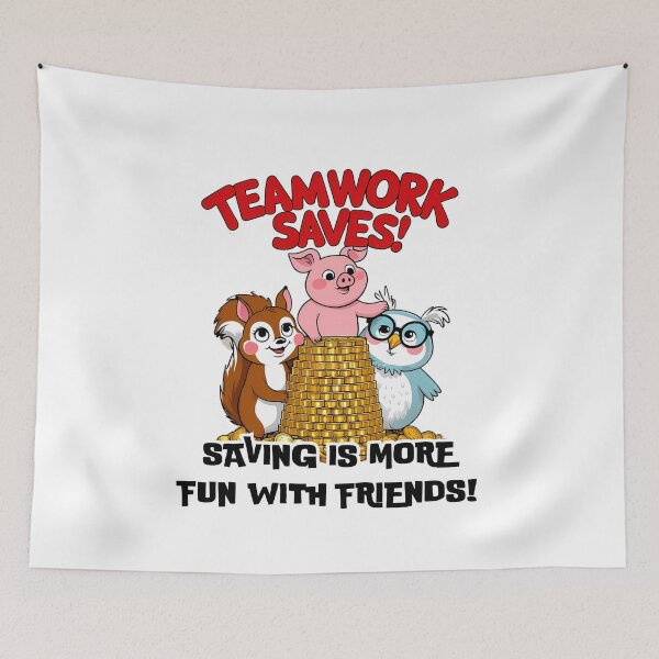 Item preview, Financial Education for Kids - Teamwork saves is more fun with friends! designed and sold by Designs-Labs.
