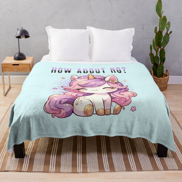 Item preview, How About No? Unicorn with Stars Funny Quote designed and sold by 2ndSketch.