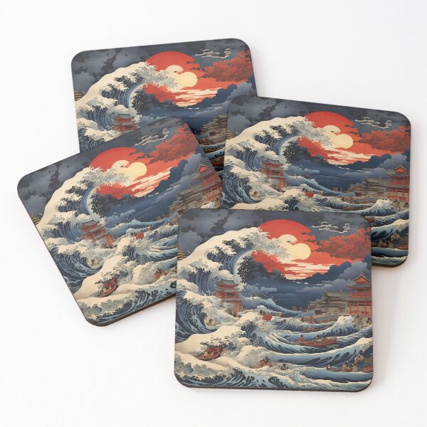 Artikelvorschau, Von „Unter der Welle vor Kanagawa“ inspirierte Illustration | Tributkunst an die Große Welle | Moderne Interpretation von 36 Ansichten des Fuji | Ikonische japanische Kunst neu interpretiert entworfen und verkauft von PaintedPixels01.