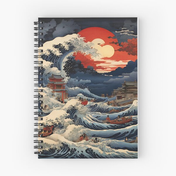 Item preview, Under the Wave Off Kanagawa Inspired Illustration | The Great Wave Tribute Art | Modern Twist on Thirty-Six Views of Mount Fuji | Iconic Japanese Art Reimagined designed and sold by PaintedPixels01.