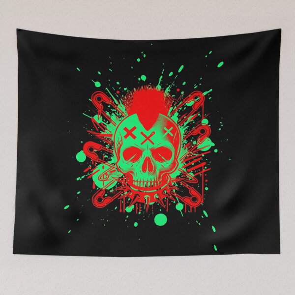 Item preview, Punk Skull With Splatter designed and sold by UNK-Fatigues.
