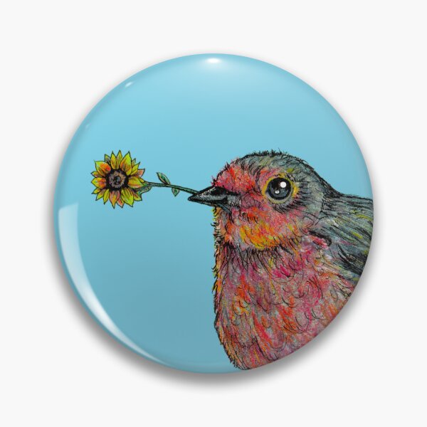 Item preview, Little Bird with Flower designed and sold by inKseparable.