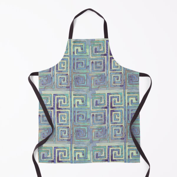 Item preview, Patrón de clave griega azul de acuarela designed and sold by Tamas Das.