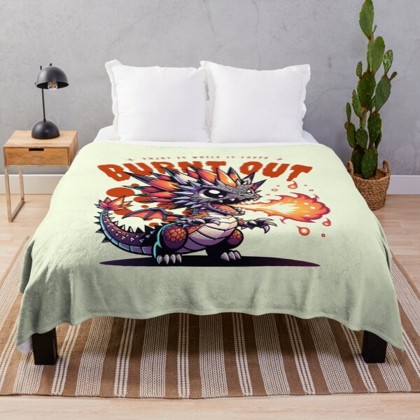 Item preview, Enjoy It While It Lasts Burnt Out, Dragon with Fire Funny Quote designed and sold by 2ndSketch.