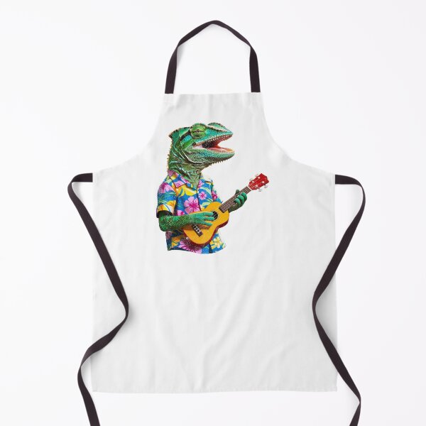 Item preview, Chameleon playing Ukulele designed and sold by UkeverseGifts.