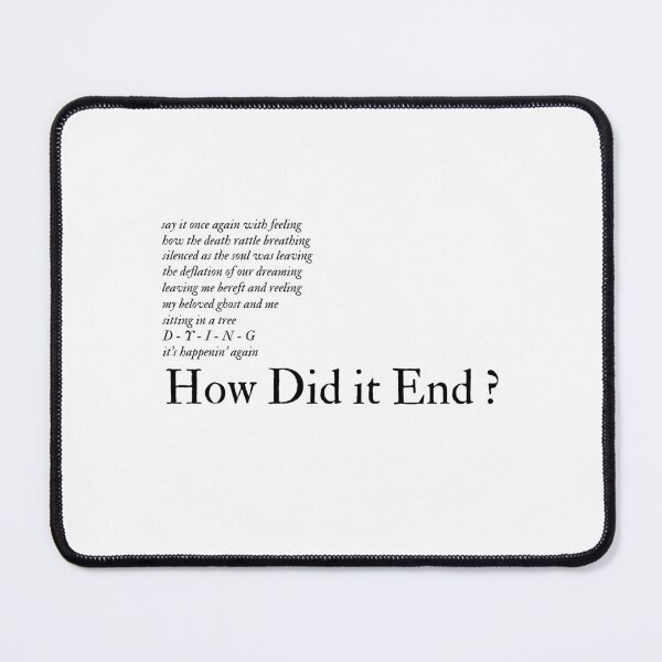 Item preview, How Did It End Lyrics, Taylor Swift TTPD designed and sold by abay14.