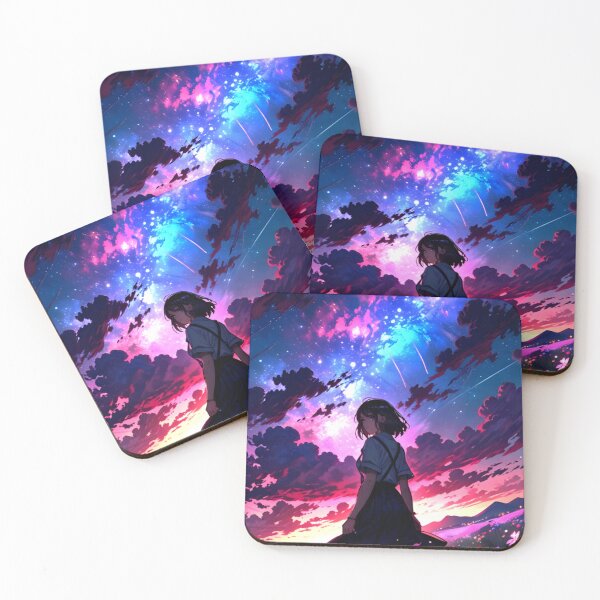 Item preview,  Wandering Anime Girl at Mountain Valley  | 4K Anime Wallpaper designed and sold by typoinspired.